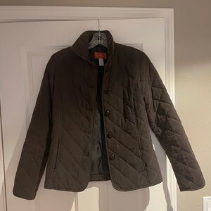 Cyrillus Quilted Brown Jacket size 2-4